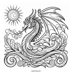 Dragon From Shrek Coloring Page