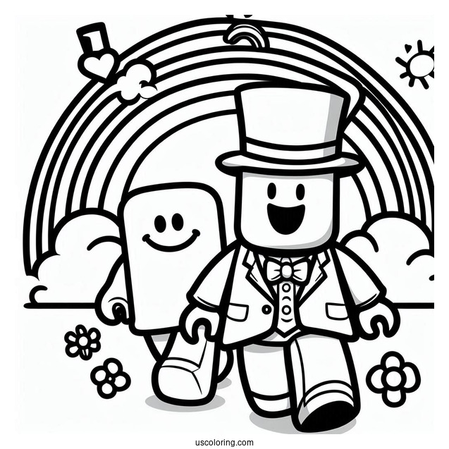 Blue Rainbow Friends Coloring Page Drooling Over Roblox Spy