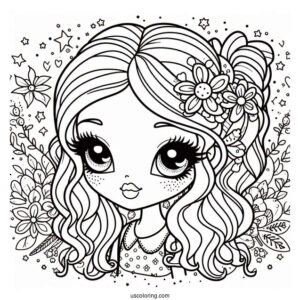 Kawaii Phoebe Bratz Coloring Page