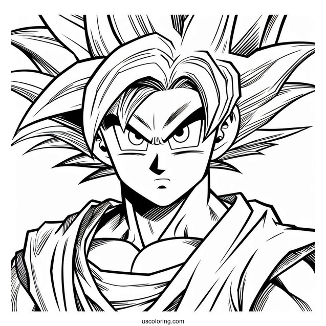 Young Goku Coloring Page For Kids