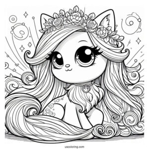 Ragamuffin With Rarity Coloring Page