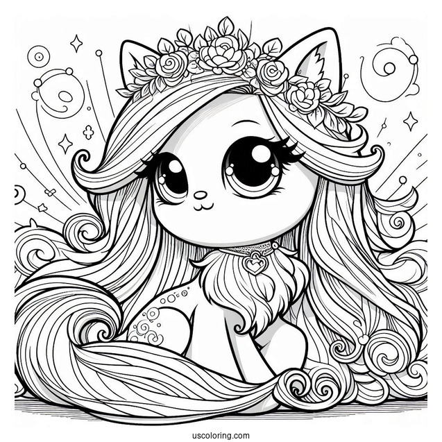 Ragamuffin With Rarity Coloring Page