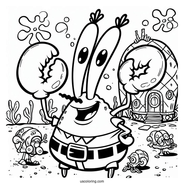 Larry the Lobster SpongeBob Coloring Page For Kids