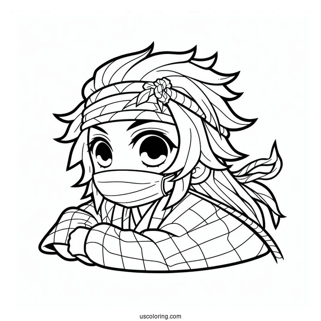 Tanjiro Coloring Page Constant Flux Technique