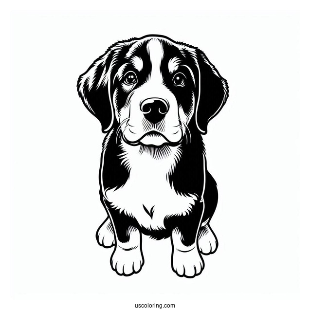 Simple Outline Of Greater Swiss Mountain Dog