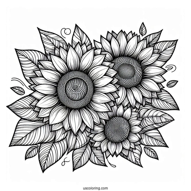 Detailed Coloring Page For Adults