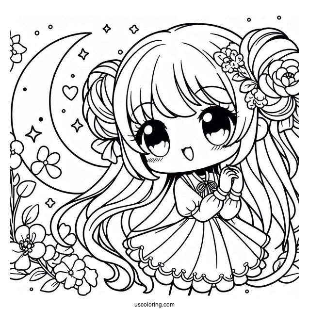 My Melody Coloring Page With Uta Yumeno And Kuromi