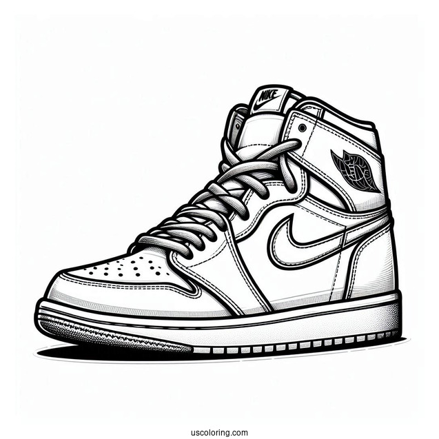 Nike Air Jordans Coloring Sheet