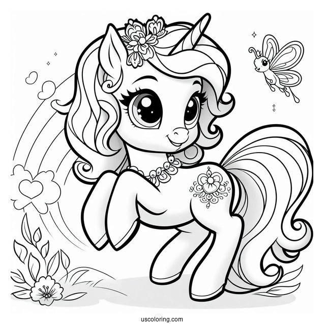Sofia The First Coloring Page With Skye The Unicorn