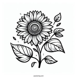 Sunflower To Color