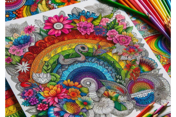 rainbow coloring pages feature image