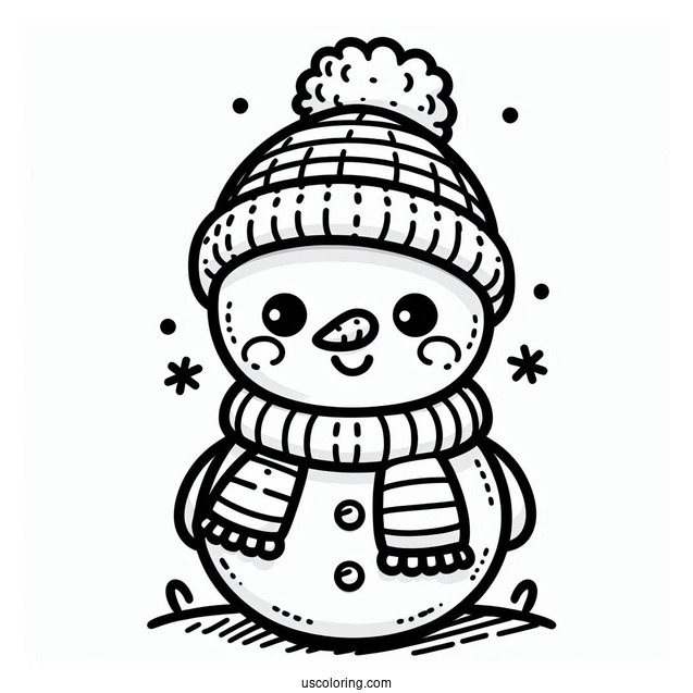 Baby Snowman To Color For Kids