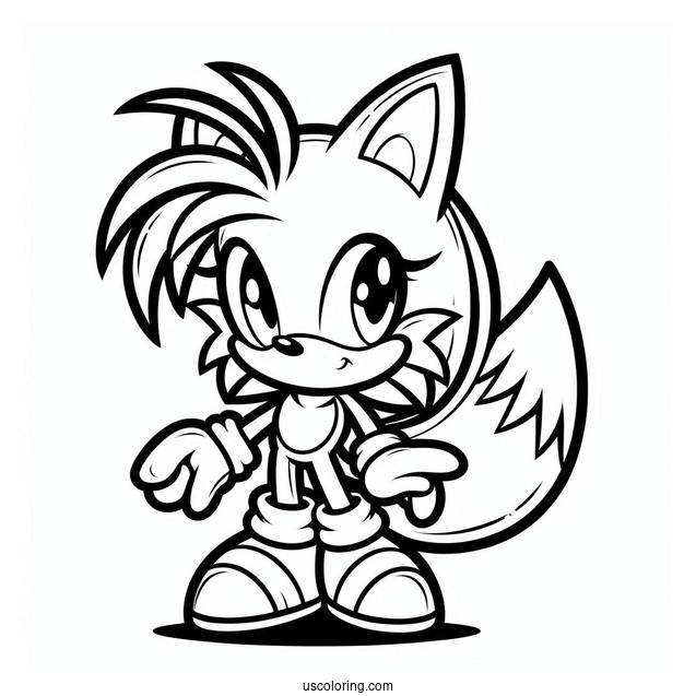 Tails From Sonic Coloring Sheet