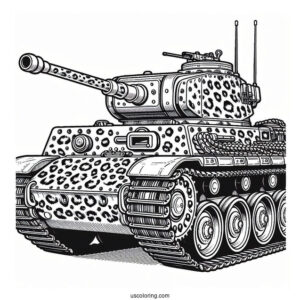 Detailed Coloring Page Of Leopard 2A7A1. German Tankpdf