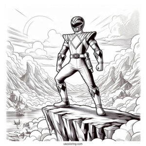 Power Rangers Super Megaforce Standing On Cliff