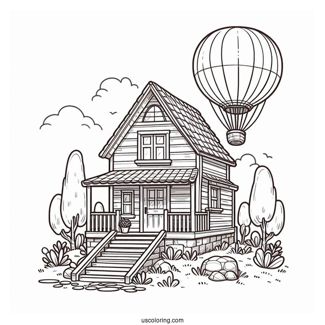 Balloon House From Pixar Movie Up To Color