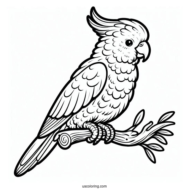Cockatoo Parrot To Color