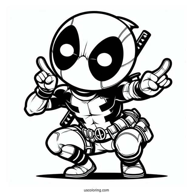Deadpool Making a Funny Pose