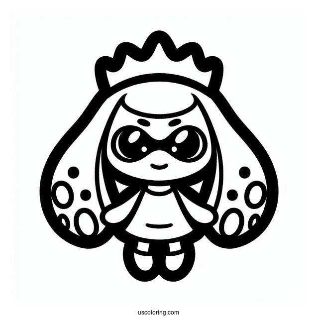 Simple Pearl Houzuki Splatoon Coloring Page For Kids