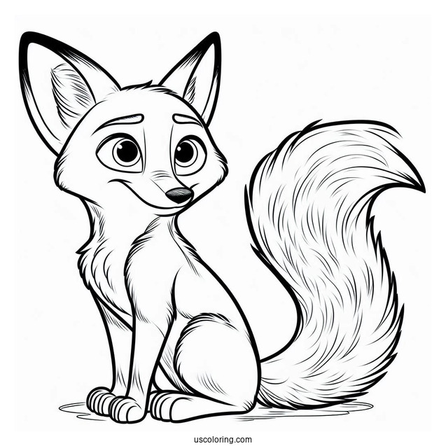 Cool Zootopia Fox Coloring Page Nick Wilde For Kids