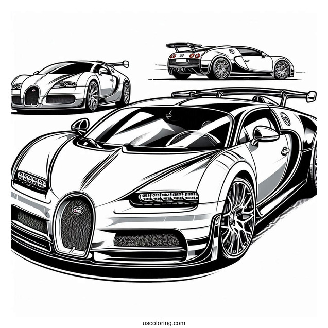 Bugatti Coloring Page Veyron Grand Sport Vitesse