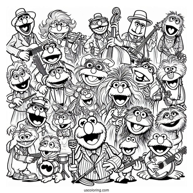 All Muppets Coloring Page Of Characters