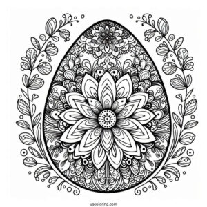 Easter Egg Flower Mandala Design