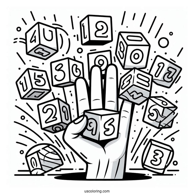 Numberblocks Coloring Page 1 to 10 Waving