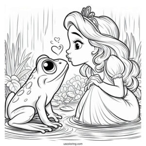 Frog Prince Naveen Asking Tiana For A Kiss