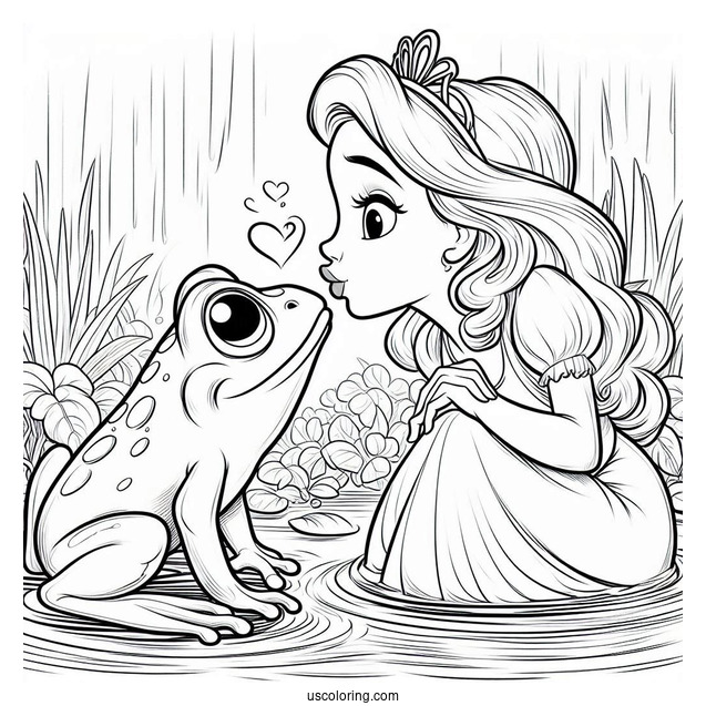 Frog Prince Naveen Asking Tiana For A Kiss