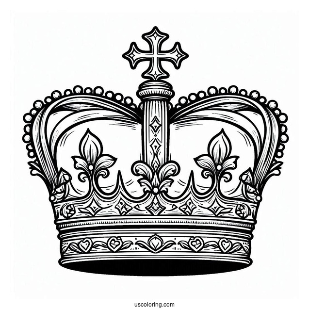 St Edward_s Crown Coloring Page