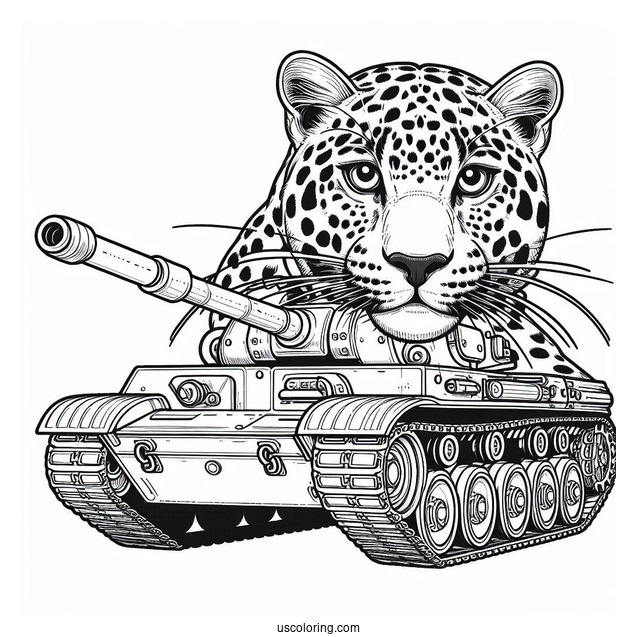 Detailed Coloring Page Of Leopard 2A7A1. German Tankpdf