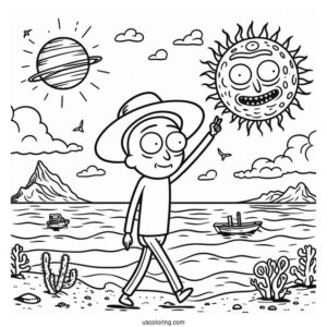 Summer From Rick And Morty Coloring Page