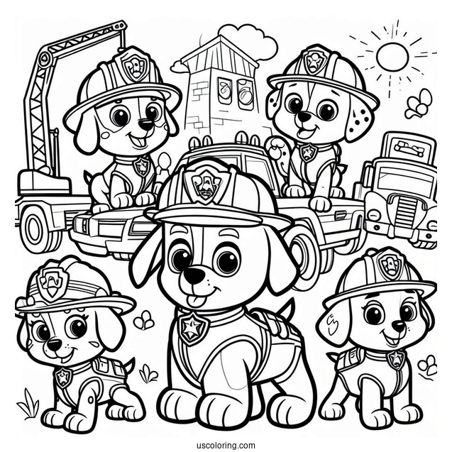 Paw Patrol Friends Coloring Sheet(1)
