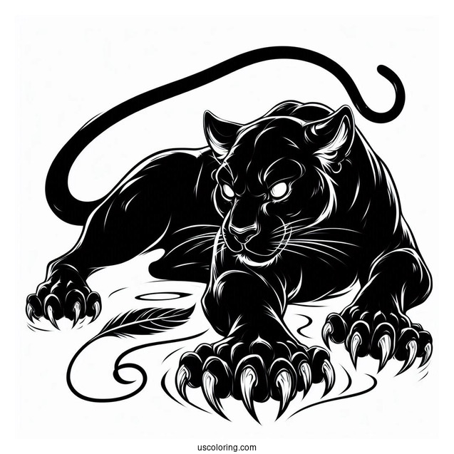 Black Panther With Claws Out