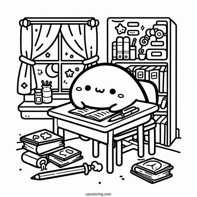 Sumikko Gurashi Coloring Page In The Classroom