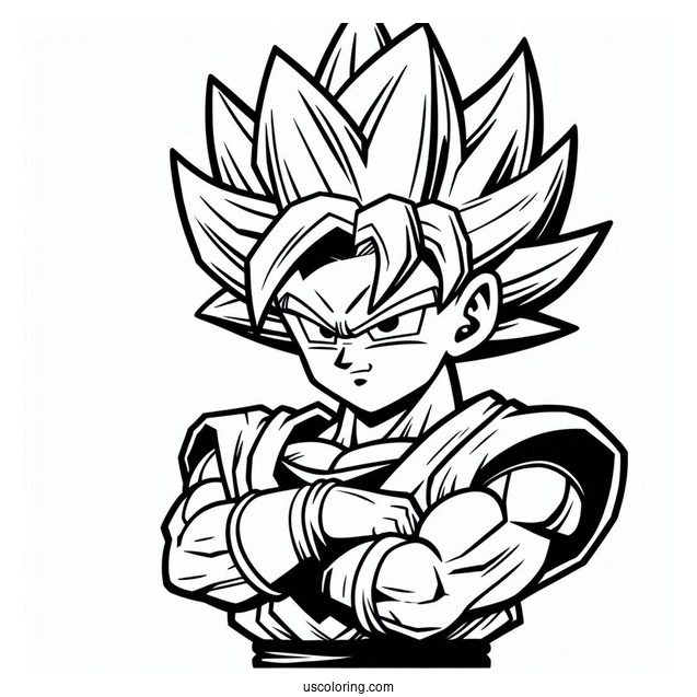 Vegito Character Coloring Page