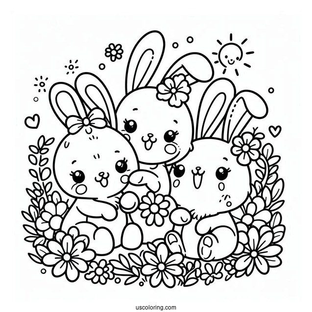 Sunny Bunnies Coloring Page Logo