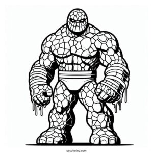 Ben Grimm The Thing Coloring Page For Preschoolers