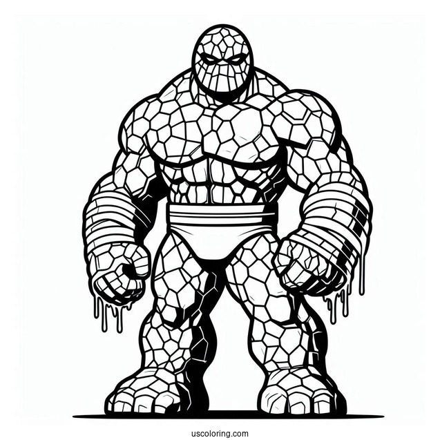 Ben Grimm The Thing Coloring Page For Preschoolers
