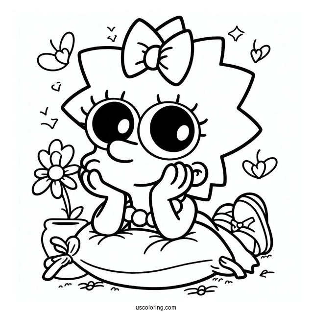 Maggie Simpson Coloring Sheet