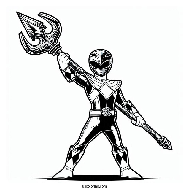 Power Ranger Holding Power Lance