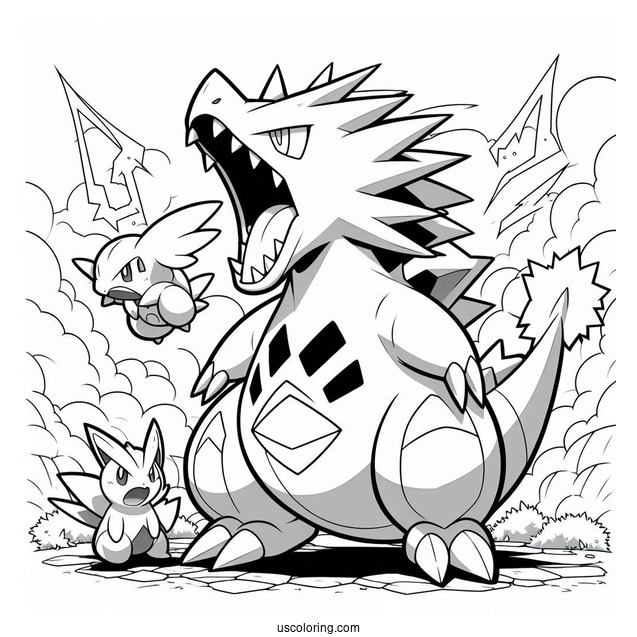 Tyranitar Roaring At Enemy