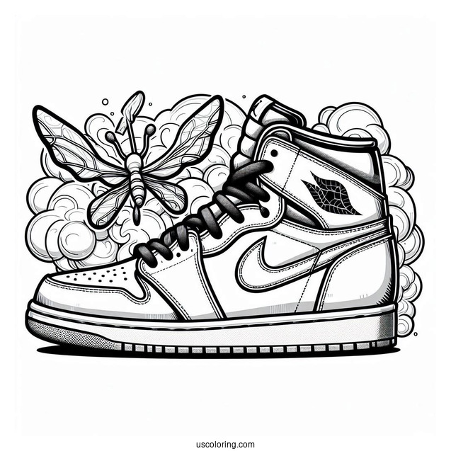 Air Jordan KAWS Coloring Page