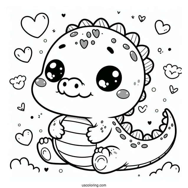 Cute Baby Cartoon Crocodile