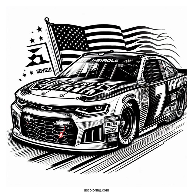 NASCAR Coloring Page Wrangler Chevrolet Racing