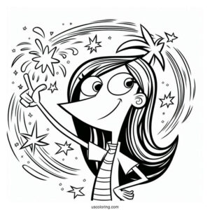 Phineas And Ferb Coloring Page Of Vanessa Doofenshmirtz