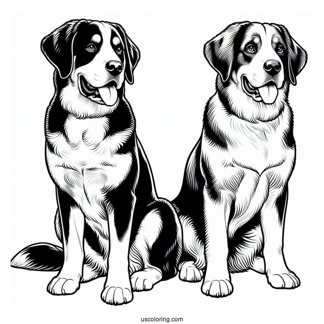 Simple Outline Of Greater Swiss Mountain Dog