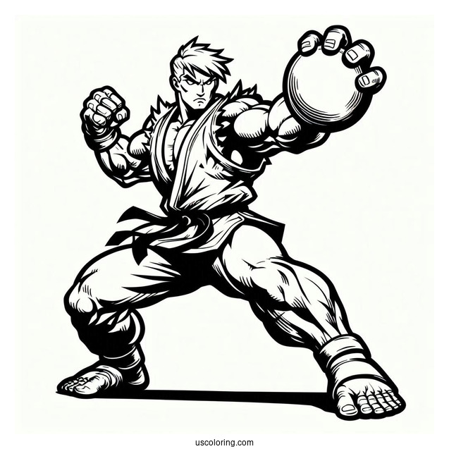 Street Fighter Coloring Page Of Logo