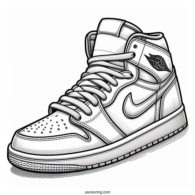 Nike Air Jordans Coloring Sheet